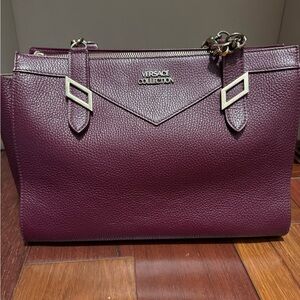Versace Collection Rich Burgundy Shoulder Bag